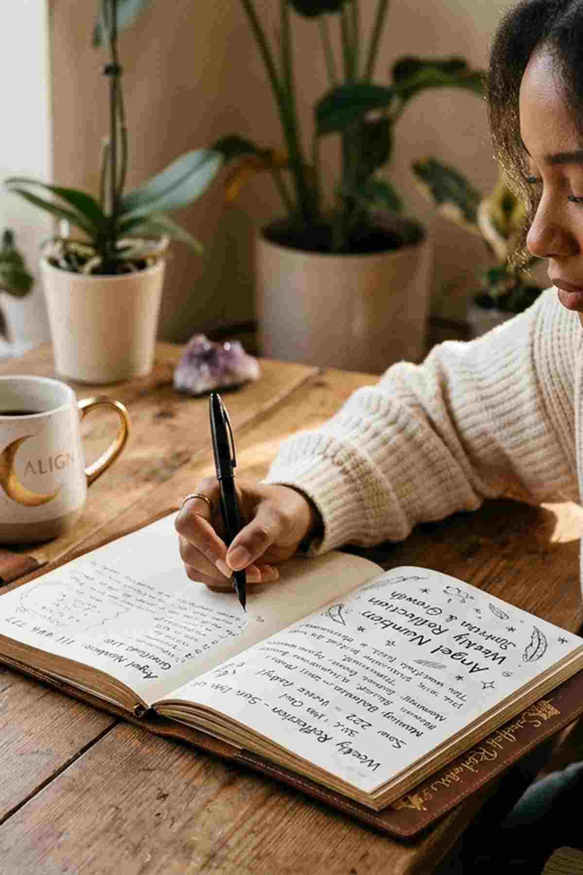 Angel Number Journaling for Weekly Reflection and Spiritual Growth